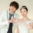 栗山千明＆小関裕太の『ラブコメの掟』ウエディングツーショットに「笑顔最高」「幸せそう」 画像
