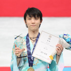 羽生結弦、4回転アクセル両足着氷も320点超え！圧巻のVで五輪内定！ 画像