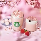 スタバから春の新作！「さくら ストロベリー 白玉 フラペチーノ」15日から 画像