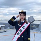 内田理央、護衛艦の一日艦長に就任！キュートな制服姿に反響 画像