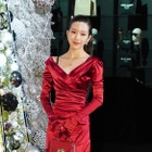『女神降臨』ムン・ガヨンがドレス姿で青山に“降臨”！大好物の「すき焼き」で日本を堪能！ 画像