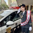 工藤美桜が一日警察署長就任で制服姿を披露「暖かくして過ごしてくださいね！」 画像