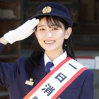 花音が制服姿で「一日消防署長」に就任、消防演習では一斉放水開始の号令！ 画像