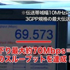 ソフトバンクモバイル、LTE実験において約70Mbpsのスループットを達成 画像