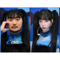 【衝撃】aespaカリナに“変身”し騒然…「視覚的暴力」とまで言わしめた驚愕のビジュアル 画像