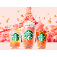 スターバックス、桃づくしの新商品発売！フラペ、ソーダ、ティーの3種が24日より登場 画像