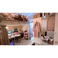 【デスクツアー】ロフトベッド下×カーテンで半個室化！1日の80%を過ごす在宅ワーク環境 画像