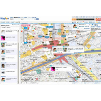 地図情報検索「マピオン」、Twitterの位置情報付きつぶやきが表示可能に 画像