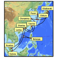 NEC、光海底ケーブルシステム「APCN2」の毎秒40ギガビット対応増設プロジェクトを受注 画像