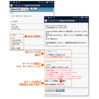 NTTソフトウェア、スマートフォンでのメール誤送信防止対応のソリューション 画像