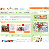 “Groupon系”サービスまとめサイト「グルーポンなう」がリニューアル……ポイント制導入やクーポン絞込み機能など 画像