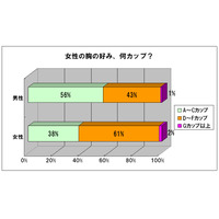 男性には「A～Cカップ」が人気!?　女性のバストに関する調査 画像