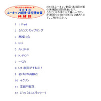 「2位じゃダメなんですか」など60語がノミネート……新語・流行語大賞 画像