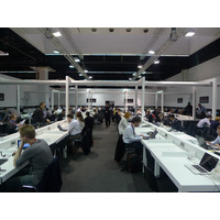 【MWC 2011（Vol.43）】報道陣が集まるプレスルームはこんな感じだった 画像