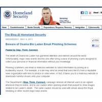 米国土安全保障省、ウサマ・ビン・ラディンに関するフィッシングについて注意呼びかけ 画像