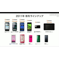 KDDI au秋冬モデル発表……田中社長「多数のユーザーがスマートフォンにシフト」 画像