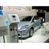 【CEATEC 2011（Vol.29）】トヨタの充電スタンドG-Stationがau Wi-Fi SPOTの基地局に 画像