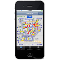 超渋滞マップ…現在の情報と予測も　iPhoneアプリ 画像