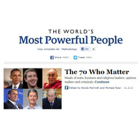 「Facebook」マーク・ザッカーバーグ9位……米フォーブス誌「世界で最も力のある70人」発表 画像