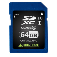 UHS-I対応で最大40MB/秒の高速転送が可能な容量64GBのSDカード 画像