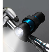 ポータブルスピーカーにもなる自転車用LEDライト付きMP3プレーヤー 画像