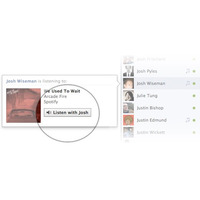 Facebook、友達の聞いている音楽を一緒に楽しめる新機能 画像