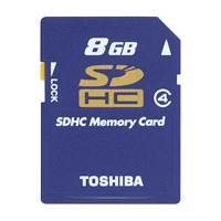 東芝、8GバイトのSDHCメモリーカード 画像