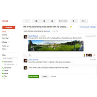 Google+の通知メール改良、Gmailの受信ボックスからGoogle+へのコメントも可能に 画像