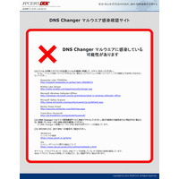 JPCERT/CC、マルウェア「DNS Changer」の感染確認サイトを公開 画像