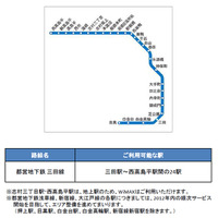 都営地下鉄三田線、三田駅～西高島平駅間の全駅でWiMAXが利用可能に 画像