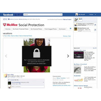 マカフィー、Facebook上の写真を保護するアプリ「ソーシャル プロテクション」公開 画像
