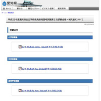 愛知県教育委員会、平成25年度の教員採用選考試験第2次試験合格・補欠者を発表 画像