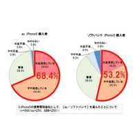 auとソフトバンク、選択に満足はどちら？……iPhone 5 発売から1ヵ月　イード 画像