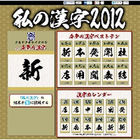 私の漢字2012……ワンクリックで1年を振り返り 画像