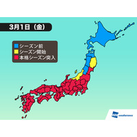 大阪など2府8県で“本格”花粉シーズン、東京では今シーズン一番の飛散 画像