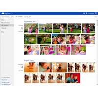 米マイクロソフト、「SkyDrive」に写真の時系列表示機能を追加 画像