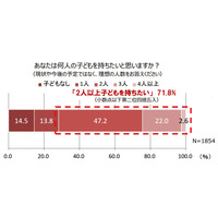 理想と実際を隔てる“2人目の壁”、8割以上が実感 画像