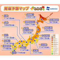 今年の紅葉、昨年より色づき鮮やかで見頃時期は例年並み 画像