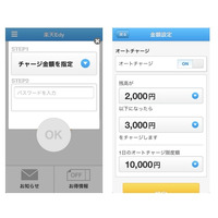 iOS専用アプリ「楽天Edy」、オートチャージ機能に対応 画像