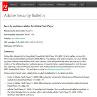 「Adobe Flash Player」に複数の脆弱性　アップデート 画像