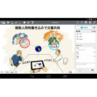 100人規模で文書を同時編集、グループアプリ「Share Anytime」にWindows 8/RT版とAndroid版 画像