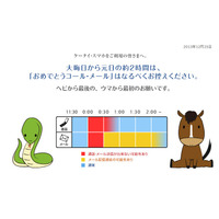 携帯電話各社、「あけおめコール・メール」控えてと呼びかけ……とくに午前0時からの30分間 画像