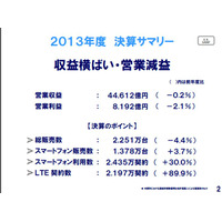 【ドコモ決算発表】225Mbpsスタート……2014年度は攻めの減益で2015年にV字回復を目指す 画像