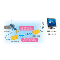 水中映像の安定した生中継が可能に……NHKが「水中ワイヤレスIP伝送技術」を開発 画像