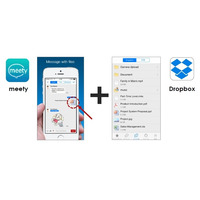 ネオス、Dropboxと連携可能なチャットアプリ「meety」提供開始 画像
