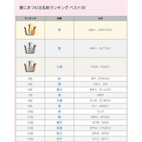 夏にまつわる名前ランキング1位は？ 画像