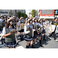 アライグマに扮した「宇宙最凶ロケットガールズ」が渋谷に出現 画像