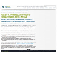 iOSとOS Xを狙う新種のマルウェア「WireLurker」……パロアルト「前例ない」 画像