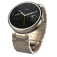 スマートウォッチ「Moto 360」23mm幅メタルバンドにゴールドの新色登場 画像