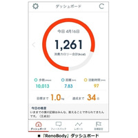 ソースネクスト「アプリ超ホーダイ」に、ダイエット歩数計アプリ「RenoBody」登場 画像
